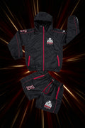EZZZ Money Signature Windbreaker Short Set – Black/Red