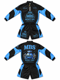 Money Bag Society (MBS) Luxury Windbreaker Short Set – Black/Blue