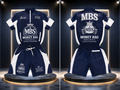 Money Bag Society (MBS) Navy & White Windbreaker Short Set