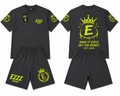 EZZZ Money Women’s Charcoal & Neon Yellow Graphic Tee & Shorts Set