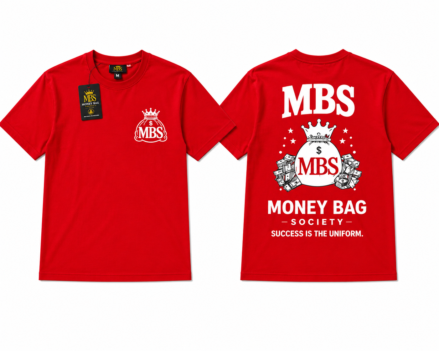 Money Bag Society (MBS) Signature Red Graphic T-Shirt